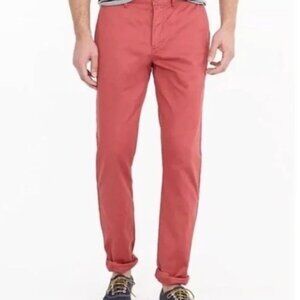 Men’s J.Crew Red Chino Pants Size 33x32 – Classic Fit Casual Cotton Trousers